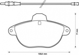 FDB1069 - PASTIGLIE FRENO ANTERIORI CITROEN C5 - CASSA 64/A